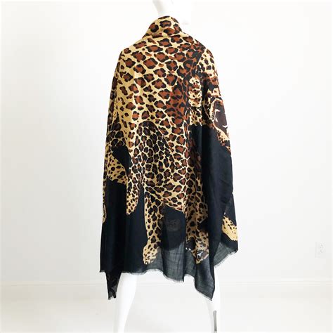 Yves Saint Laurent Leopard Scarf 